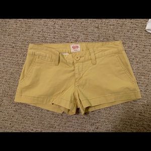 Shorts. Mustard yellow